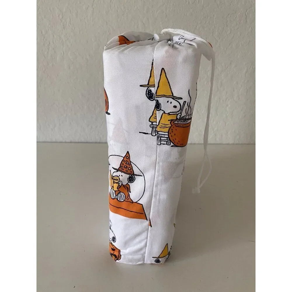Peanuts Snoopy Woodstock Halloween KING‎ Size Sheet Set Witch Ghost Pumpkin NEW
